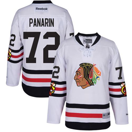 Blackhawks #72 Artemi Panarin White Winter Classic Stitched NHL Jersey - Click Image to Close